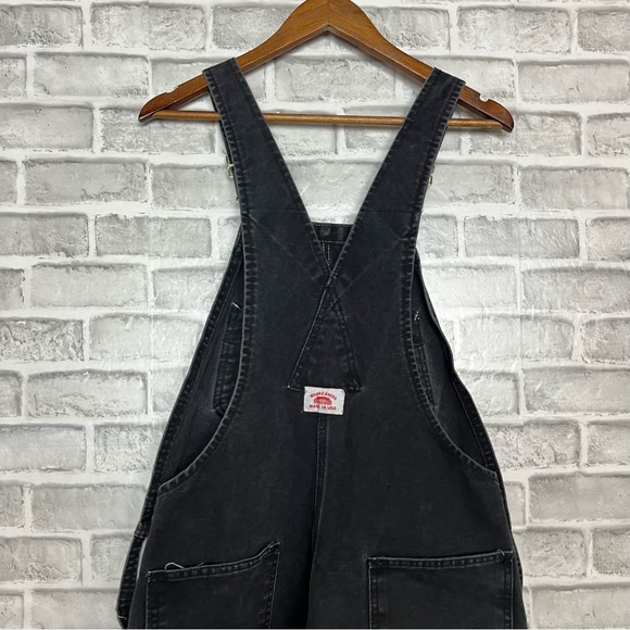 roundhouse Jeans Roundhouse Black Bib Overalls Carpenter Work Barn